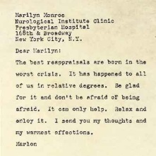 Una carta de Marlon Brando