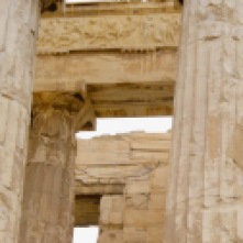 El Partenón construido en en mármol blanco procedente del monte Pentélico.